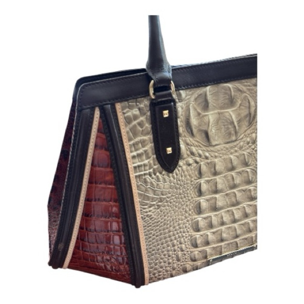 BRAHMIN BAG. Arden Satchel,Hemlock Westwood color, leather, never used. - Picture 5 of 11